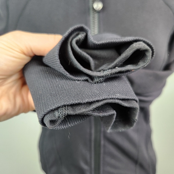 Lululemon Daily Practice Jacket Full Zip Black Hooded Sweatshirt Hoodie Size 6 - Picture 6 of 15